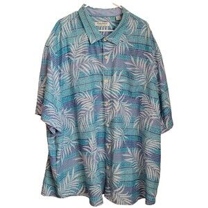 Tommy Bahama The Coconut Point Island Zone Short Sleeve Polo Blue Palms 4XLB